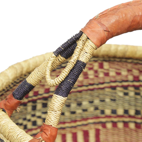 Afrikanische Korbtasche, robuste Tasche aus Steppengras (D:43)