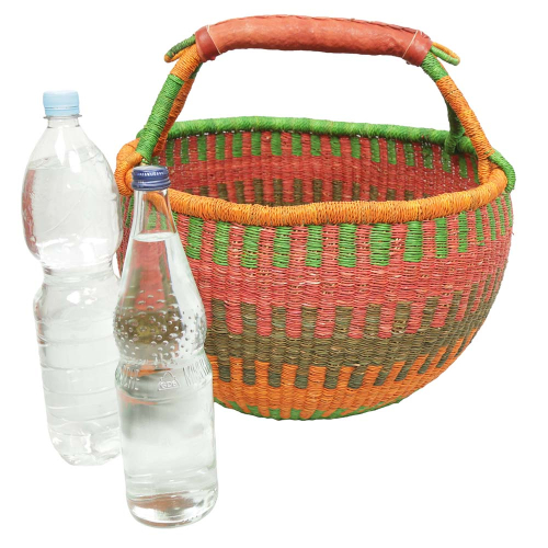 Afrikanische Korbtasche, robuste Tasche aus Steppengras (D:41)