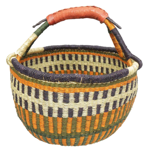 Afrikanische Korbtasche, robuste Tasche aus Steppengras (D:40)