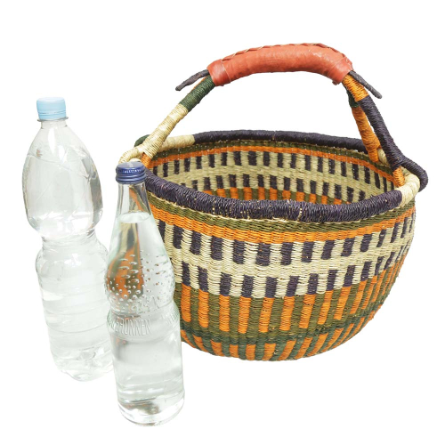 Afrikanische Korbtasche, robuste Tasche aus Steppengras (D:40)