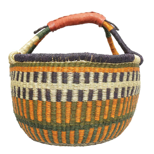 Afrikanische Korbtasche, robuste Tasche aus Steppengras (D:40)
