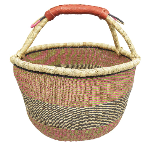 Afrikanische Korbtasche, robuste Tasche aus Steppengras (D:40)