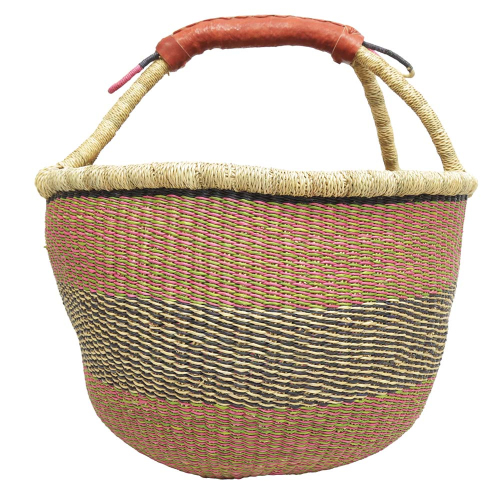 Afrikanische Korbtasche, robuste Tasche aus Steppengras (D:40)