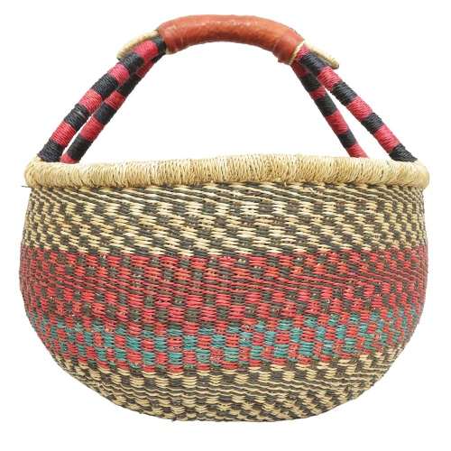 Afrikanische Korbtasche, robuste Tasche aus Steppengras (D:40)