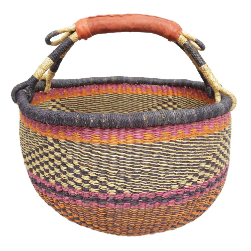 Afrikanische Korbtasche, robuste Tasche aus Steppengras (D:44)
