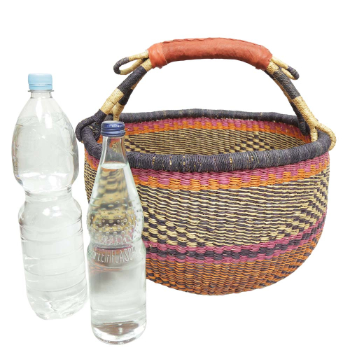 Afrikanische Korbtasche, robuste Tasche aus Steppengras (D:44)