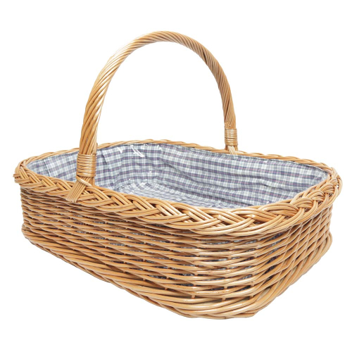 Tablett, Korbtablett aus Weide, Trage Tablett geflochten (58x41x14/36)