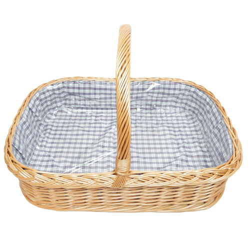 Tablett, Korbtablett aus Weide, Trage Tablett geflochten (58x41x14/36)