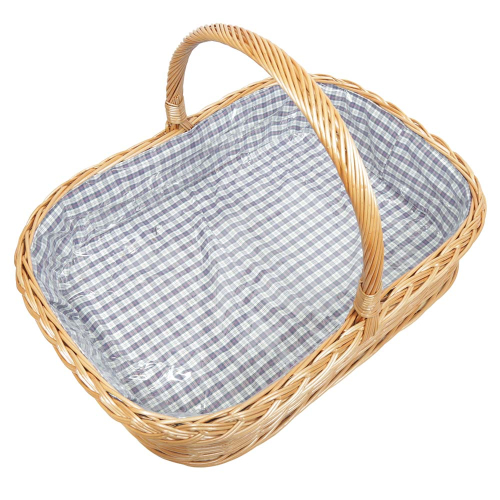Tablett, Korbtablett aus Weide, Trage Tablett geflochten (58x41x14/36)