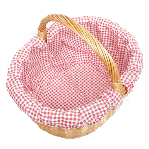 Einkaufskorb mit herausnehmbaren Stofffutter - handgefertigt und stabil (44x36x23/38)