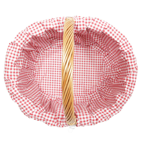 Einkaufskorb mit herausnehmbaren Stofffutter - handgefertigt und stabil (44x36x23/38)