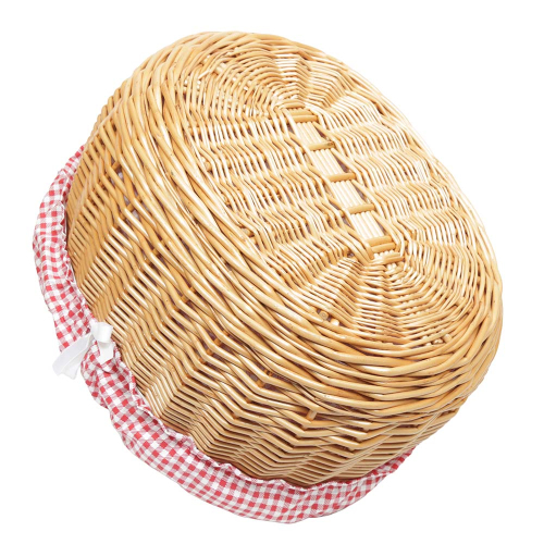 Einkaufskorb mit herausnehmbaren Stofffutter - handgefertigt und stabil (44x36x23/38)