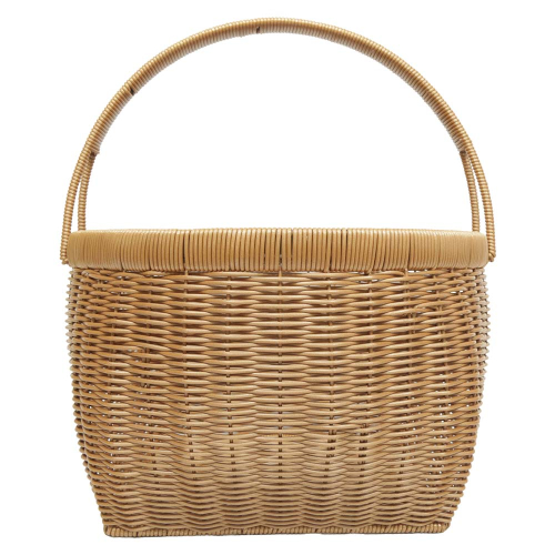 Einkaufskorb Handkorb Polyrattan Korb gefüttert (D:37cm)