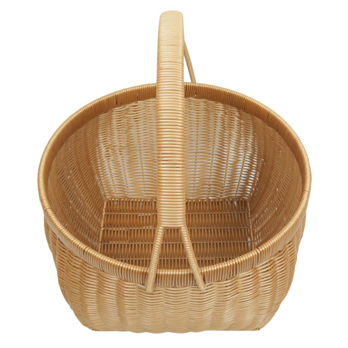 Einkaufskorb Handkorb Polyrattan Korb gefüttert (D:37cm)