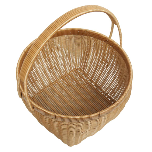 Einkaufskorb Handkorb Polyrattan Korb gefüttert (D:37cm)