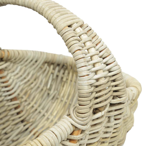 Einkaufskorb Handkorb ungefüttert Korb aus Rohr (50x36x19/40)