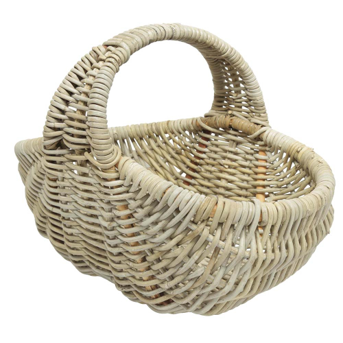 Einkaufskorb Handkorb ungefüttert Korb aus Rohr (50x36x19/40)