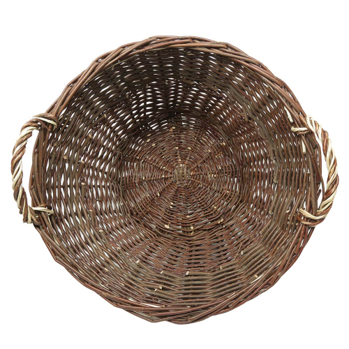 Erntekorb, Holzkorb, Tragekorb, Gartenkorb, Weide Korb (D:58cm) - EINZELSTÜCK