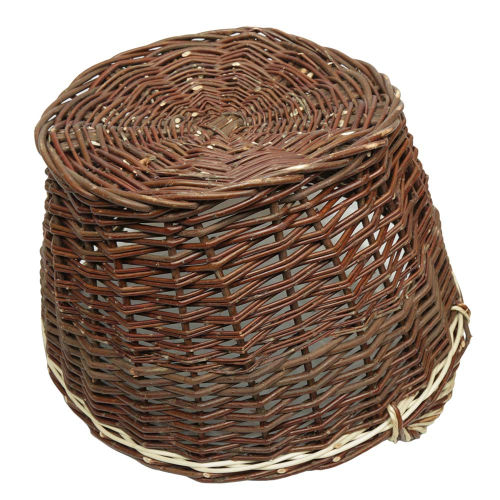 Erntekorb, Holzkorb, Tragekorb, Gartenkorb, Weide Korb (D:58cm) - EINZELSTÜCK