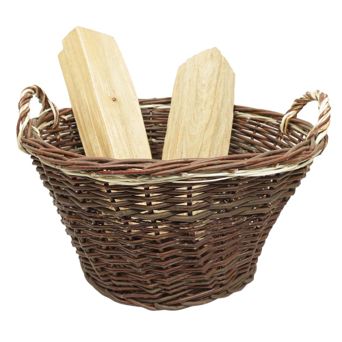 Erntekorb, Holzkorb, Tragekorb, Gartenkorb, Weide Korb (D:54cm)