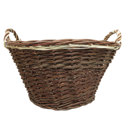 Erntekorb, Holzkorb, Tragekorb, Gartenkorb, Weide Korb (D:54cm)