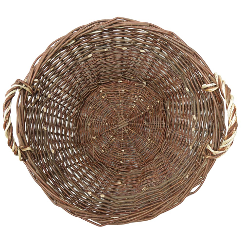 Erntekorb, Holzkorb, Tragekorb, Gartenkorb, Weide Korb (D:54cm)
