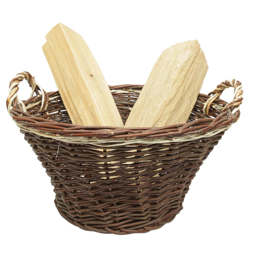 Erntekorb, Holzkorb, Tragekorb, Gartenkorb, Weide Korb (D:50cm)