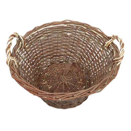 Erntekorb, Holzkorb, Tragekorb, Gartenkorb, Weide Korb (D:50cm)