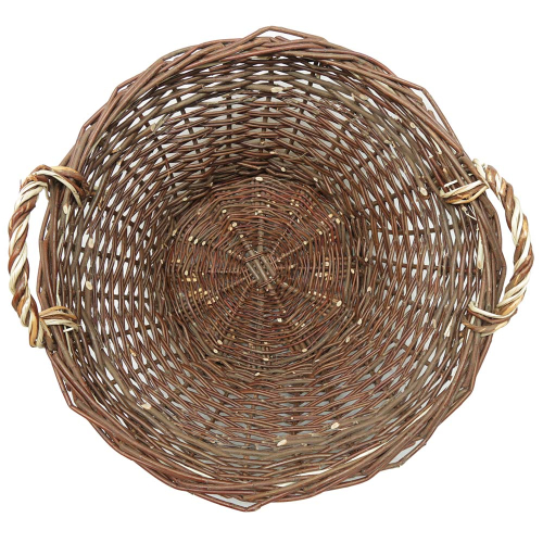 Erntekorb, Holzkorb, Tragekorb, Gartenkorb, Weide Korb (D:50cm)