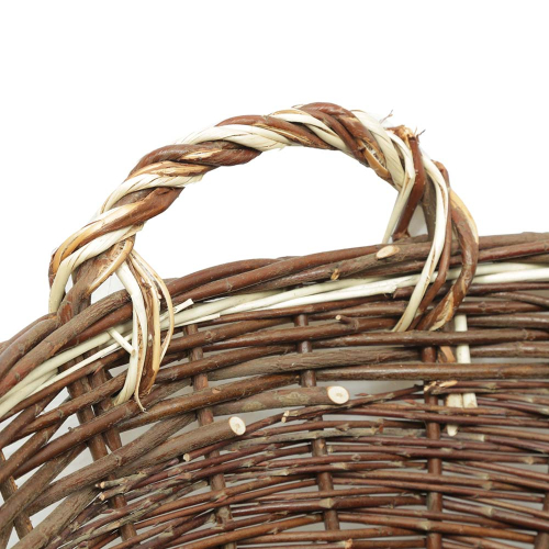 Erntekorb, Holzkorb, Tragekorb, Gartenkorb, Weide Korb (D:50cm)