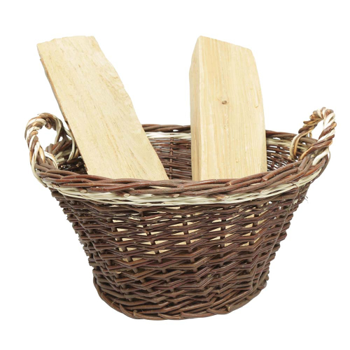 Erntekorb, Holzkorb, Tragekorb, Gartenkorb, Weide Korb (D:45cm)