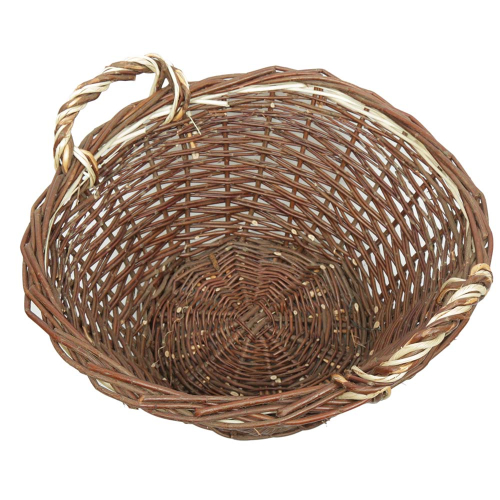 Erntekorb, Holzkorb, Tragekorb, Gartenkorb, Weide Korb (D:45cm)