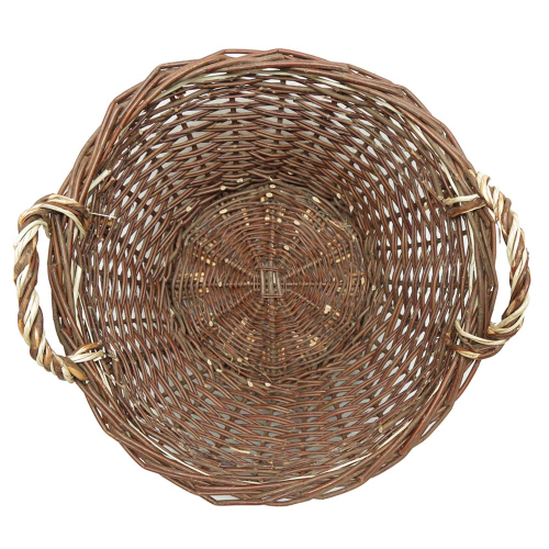 Erntekorb, Holzkorb, Tragekorb, Gartenkorb, Weide Korb (D:45cm)