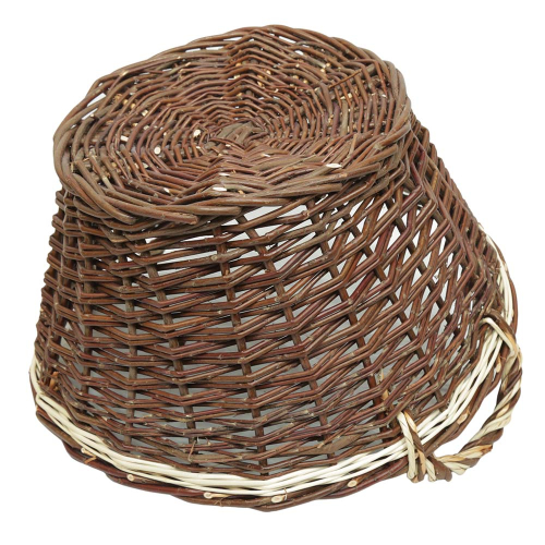 Erntekorb, Holzkorb, Tragekorb, Gartenkorb, Weide Korb (D:45cm)