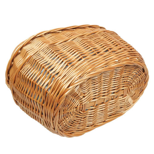 Einkaufskorb Handkorb Längshenkel Weide Korb gefüttert (41x25x25/44)