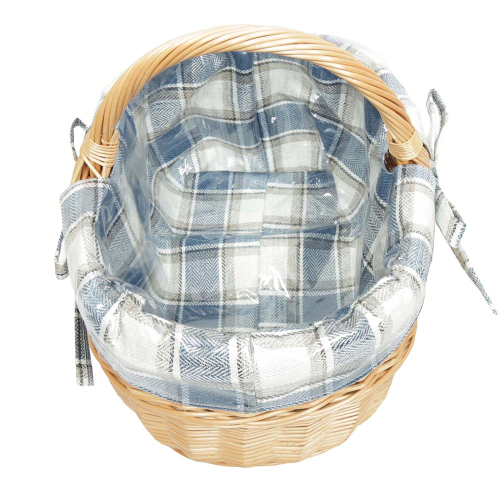 Einkaufskorb Handkorb Weide Korb gefüttert (45x34x22/36)