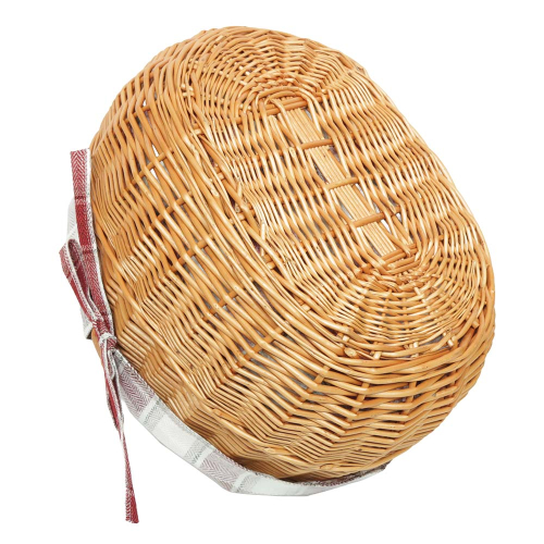 Einkaufskorb Handkorb Weide Korb gefüttert (43x34x23/36)
