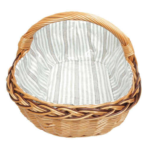 Einkaufskorb Handkorb Weide Korb gefüttert (52x41x20/33)