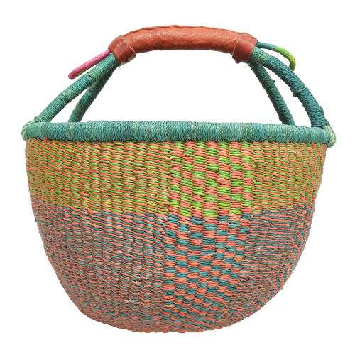 Afrikanische Korbtasche, robuste Tasche aus Steppengras (D:37)
