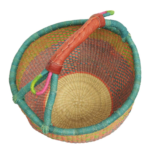 Afrikanische Korbtasche, robuste Tasche aus Steppengras (D:37)