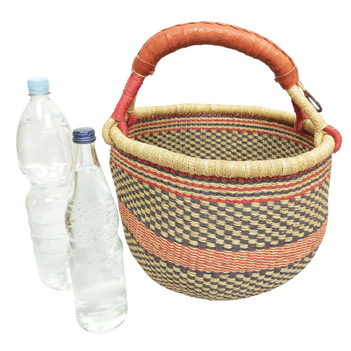 Afrikanische Korbtasche, robuste Tasche aus Steppengras (D:38)
