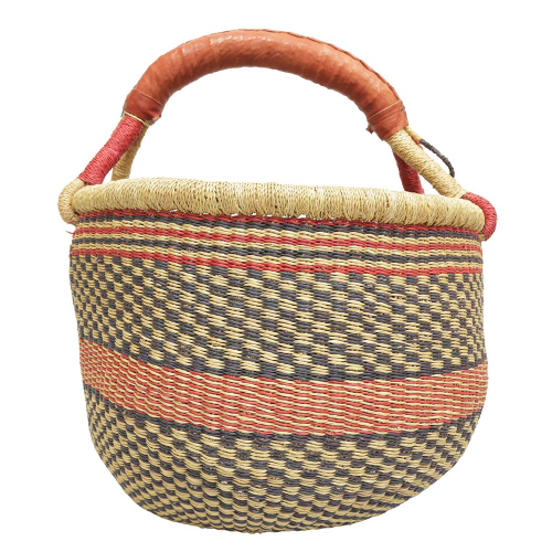 Afrikanische Korbtasche, robuste Tasche aus Steppengras (D:38)