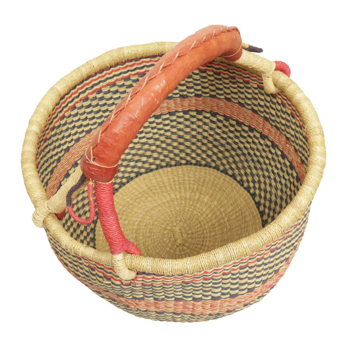 Afrikanische Korbtasche, robuste Tasche aus Steppengras (D:38)