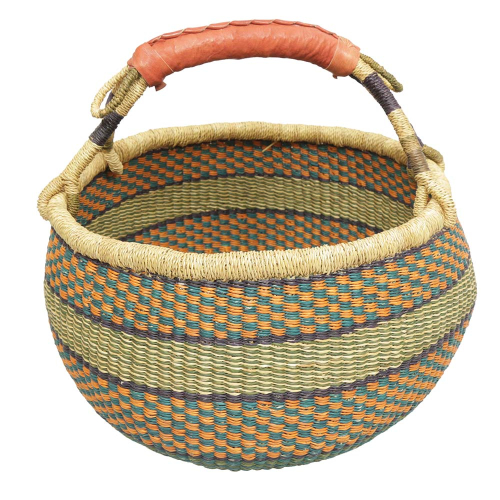 Afrikanische Korbtasche, robuste Tasche aus Steppengras (D:36)