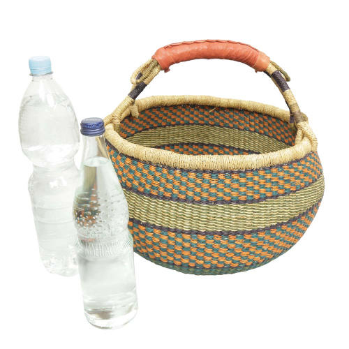Afrikanische Korbtasche, robuste Tasche aus Steppengras (D:36)