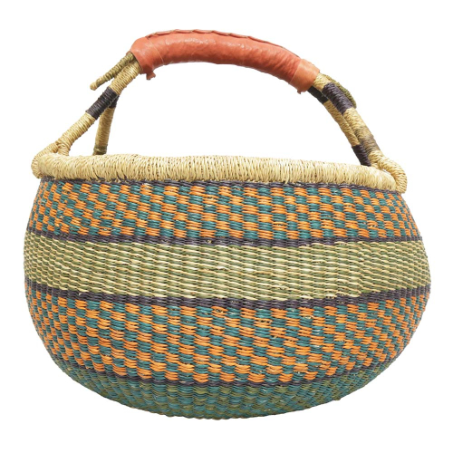 Afrikanische Korbtasche, robuste Tasche aus Steppengras (D:36)