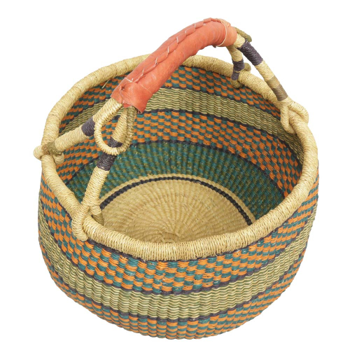 Afrikanische Korbtasche, robuste Tasche aus Steppengras (D:36)