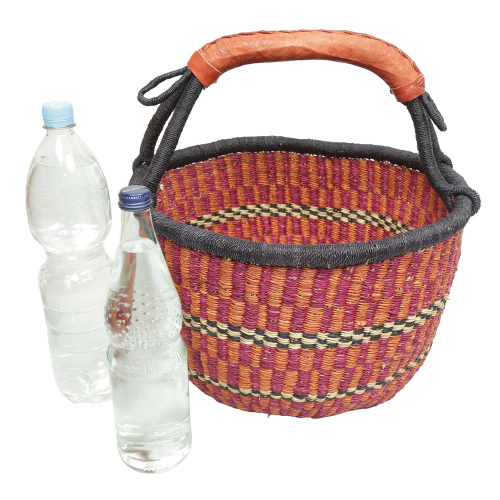Afrikanische Korbtasche, robuste Tasche aus Steppengras (D:40)