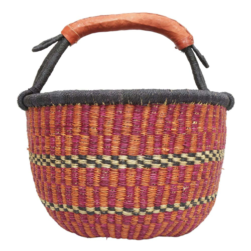 Afrikanische Korbtasche, robuste Tasche aus Steppengras (D:40)
