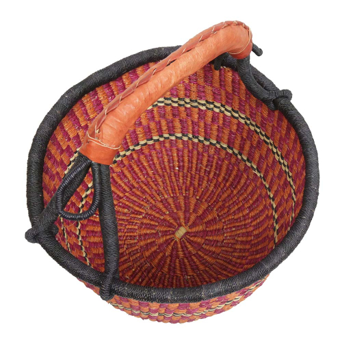 Afrikanische Korbtasche, robuste Tasche aus Steppengras (D:40)